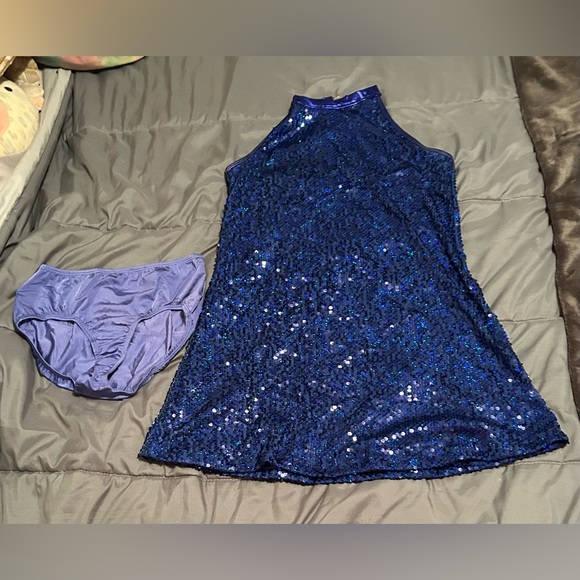 Elegant Blue Women's Dance Dress - Picture 5 of 8